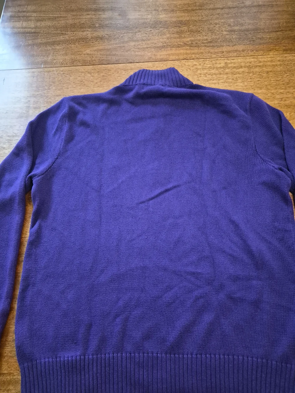 Men's Purple Quarter -Zip Sweater - Polo by Ralph Lauren Size Large